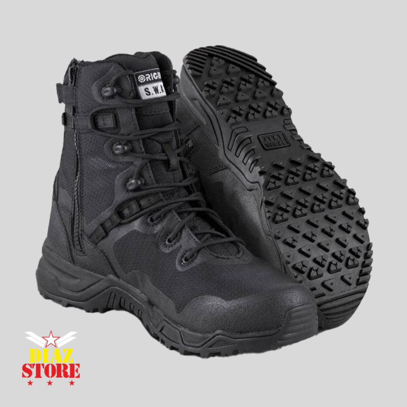 Bota Táctica S.W.A.T Alpha Fury Lona 8" con Cremallera - Negro - Imagen 2