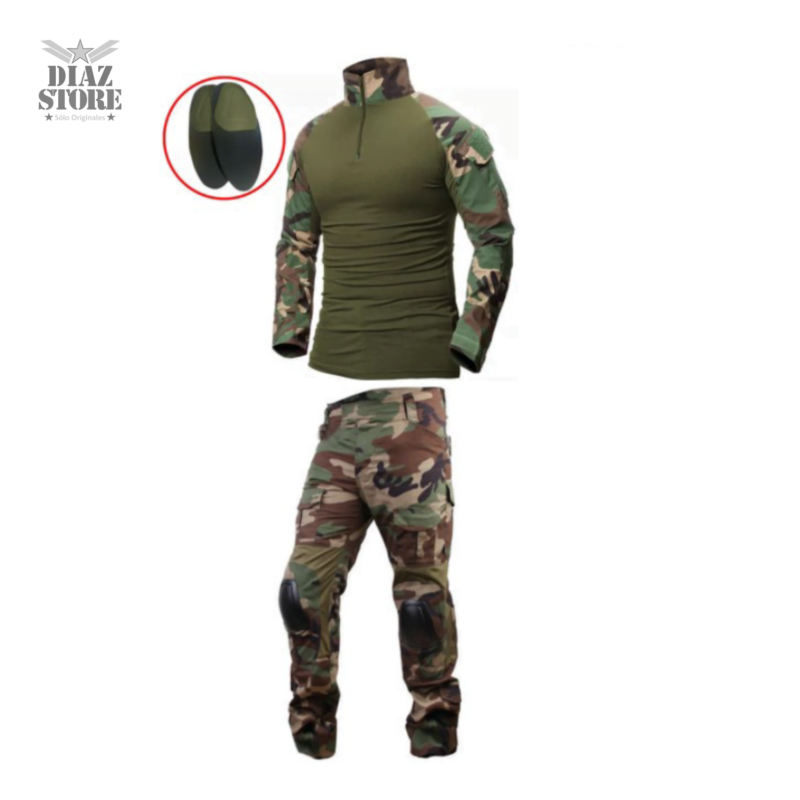 Conjunto Táctico Deportivo Pantalón Y Camibuzo Con Protectores - Colores - Imagen 2