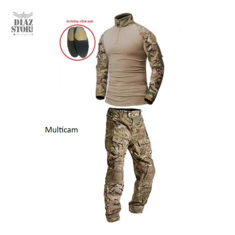 Conjunto Táctico Deportivo Pantalón Y Camibuzo Con Protectores - Colores - Imagen 3